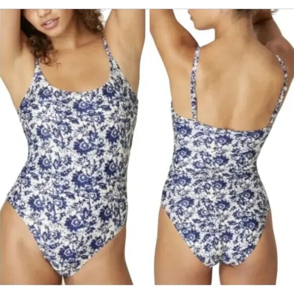 Faherty Other - Faherty x Andie The Amalfi 1-Piece Swimsuit sz L Floral Island Batik Adjustable
